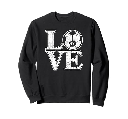 Fußball #17 Fußball Mama Papa Lieblingsspieler Trikot Nummer 17 Sweatshirt von #17 Soccer Mom Love Soccer Favorite Player Numbers