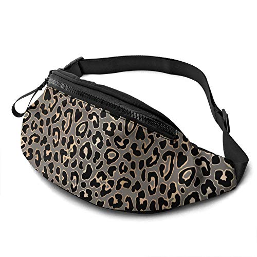 Brusttasche Luxuriöser Goldleopard, Sporttasche Mode Hüfttasche Verstellbarer Damen Bauchtasche Für Fahrrad Laufen Reisen 14X35Cm von 177