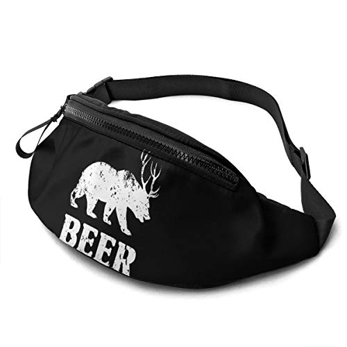 Hüfttasche Hirschbärenbier, Umhängetaschen Mode Handytasche Tasche Verstellbarer Schultertaschen Für Aktivitäten Hundetraining Herren 14X35Cm von 177