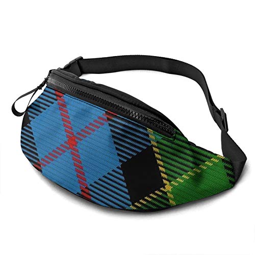 Lauftasche Forsyth-Tartan-Plaid, Schultertaschen Verstellbarer Gürteltasche Mit Reißverschluss Bauchtasche Für Spazieren Wandern Damen 14X35Cm von 177