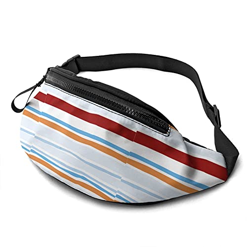 Sporttasche Buntes Streifenmuster, Sport Gürteltasche Mit Reißverschluss Waist Fanny Pack Große Kapazität Damen Bauchtasche Für Aktivitäten Running Outdoor 14X35Cm von 177