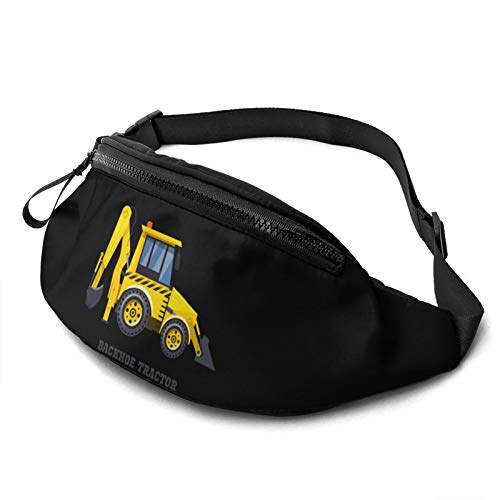 Waist Fanny Pack Baggerlader Oder Bulldozer-Lader, Gürteltasche Große Kapazität Bauchtasche Mit Reißverschluss Hüfttasche Für Wandern Damen Sport 14X35Cm von 177