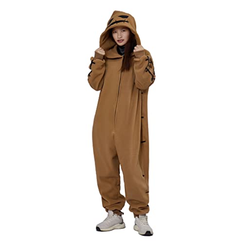 Oogie Boogie Cosplay Jack Onesie Skellington Pyjama Erwachsene Tier Einteiler Overall Halloween Weihnachten Kostüm Nachtwäsche, Oogie Boogie, S von 1791's lady