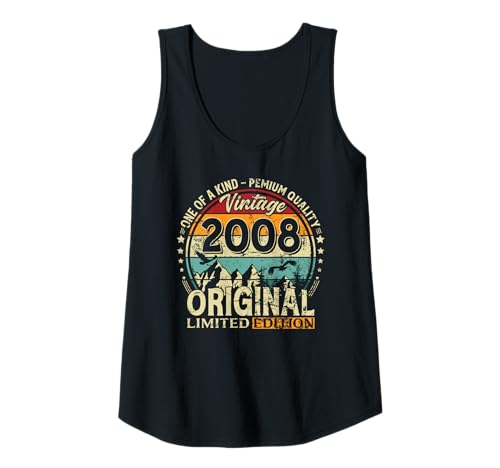 Damen 18. Geburtstag Mann Frau 18 Jahre Vintage 2008 Deko Lustig Tank Top Damen 18. Geburtstag Mann Frau 18 Jahre Vintage 2008 Deko Lustig Tank Top von 18 Jahre Mann Frau Damen Herren Geburtstag