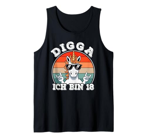 Herren 18. Geburtstag Junge Mann lustig, Digga ich Bin 18 | 18er Tank Top Herren 18. Geburtstag Junge Mann lustig, Digga ich Bin 18 | 18er Tank Top von 18 Jahre alt - 18ter Geburtstag Geschenk m/w