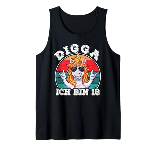 Herren 18. Geburtstag Junge Mann lustig 18er, Digga ich Bin 18 Tank Top Herren 18. Geburtstag Junge Mann lustig 18er, Digga ich Bin 18 Tank Top von 18 Jahre alt - 18ter Geburtstag Geschenk m/w