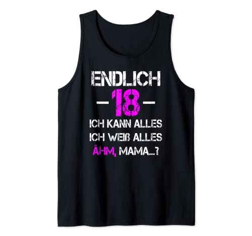 Frau 18ter Endlich 18 Jahre Deko 18. Geburtstag Mädchen 18er Tank Top Frau 18ter Endlich 18 Jahre Deko 18. Geburtstag Mädchen 18er Tank Top von 18. Geburtstag 18 Jahre Mädchen Deko Geschenkideen
