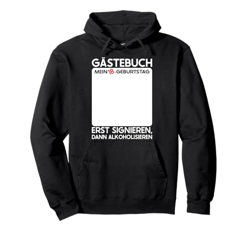 18. Geburtstag Party-Gästebuch Jungen Mädchen 18. Jahre Pullover Hoodie von 18. Geburtstag Gästebuch 18er Geburtstagsparty
