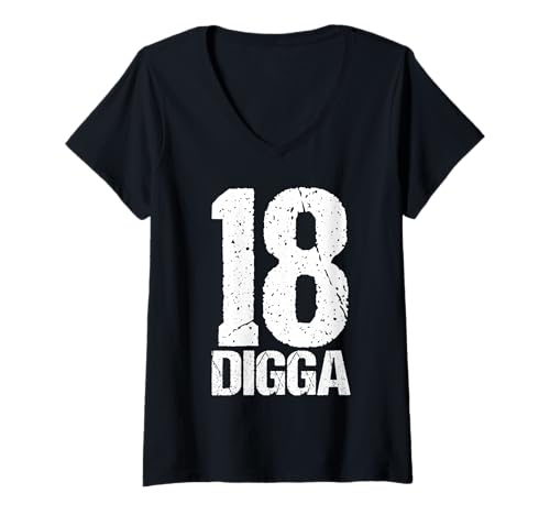 Damen 18. Geburtstag Junge - Geburtstags T-Shirt mit V-Ausschnitt Damen 18. Geburtstag Junge - Geburtstags T-Shirt mit V-Ausschnitt von 18. Geburtstag Junge 18 Geburtstag