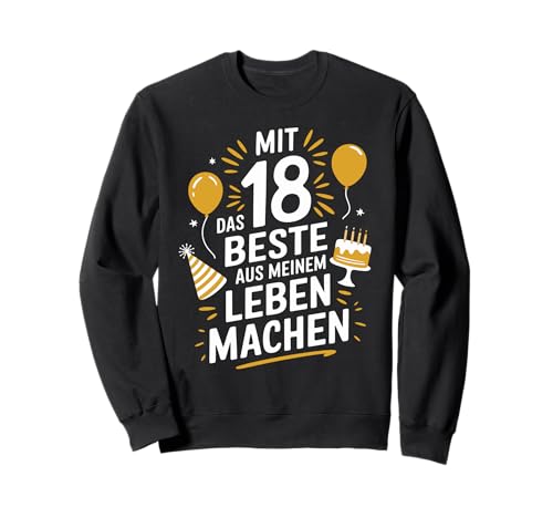 18. geburtstag junge deko 18. geburtstag mädchen deko Sweatshirt von 18. Geburtstag Junge Mädchen 18. Geburtstag Zum