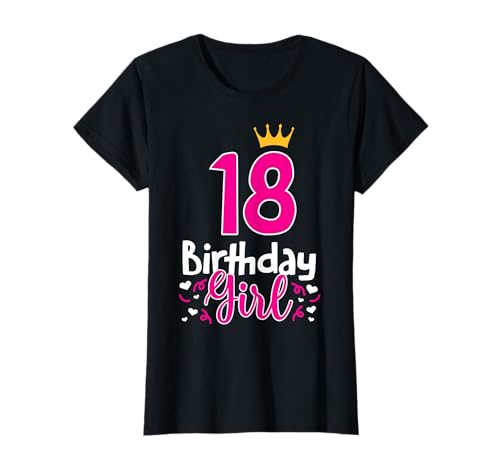 18. Geburtstag Mädchen Birthday Girl Krone süßes Geschenk T-Shirt 18. Geburtstag Mädchen Birthday Girl Krone süßes Geschenk T-Shirt von 18. Geburtstag Mädchen Teenager Deko Geschenkideen
