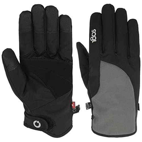 180s Urban Touchscreen Handschuhe Fingerhandschuhe Herrenhandschuhe Herren - Klettverschluss Herbst-Winter - M schwarz-grau von 180s