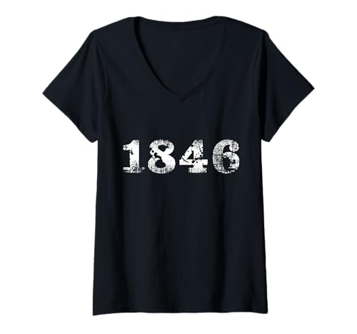 Damen 1846 Fan T-Shirt mit V-Ausschnitt Damen 1846 Fan T-Shirt mit V-Ausschnitt von 1846 Fans