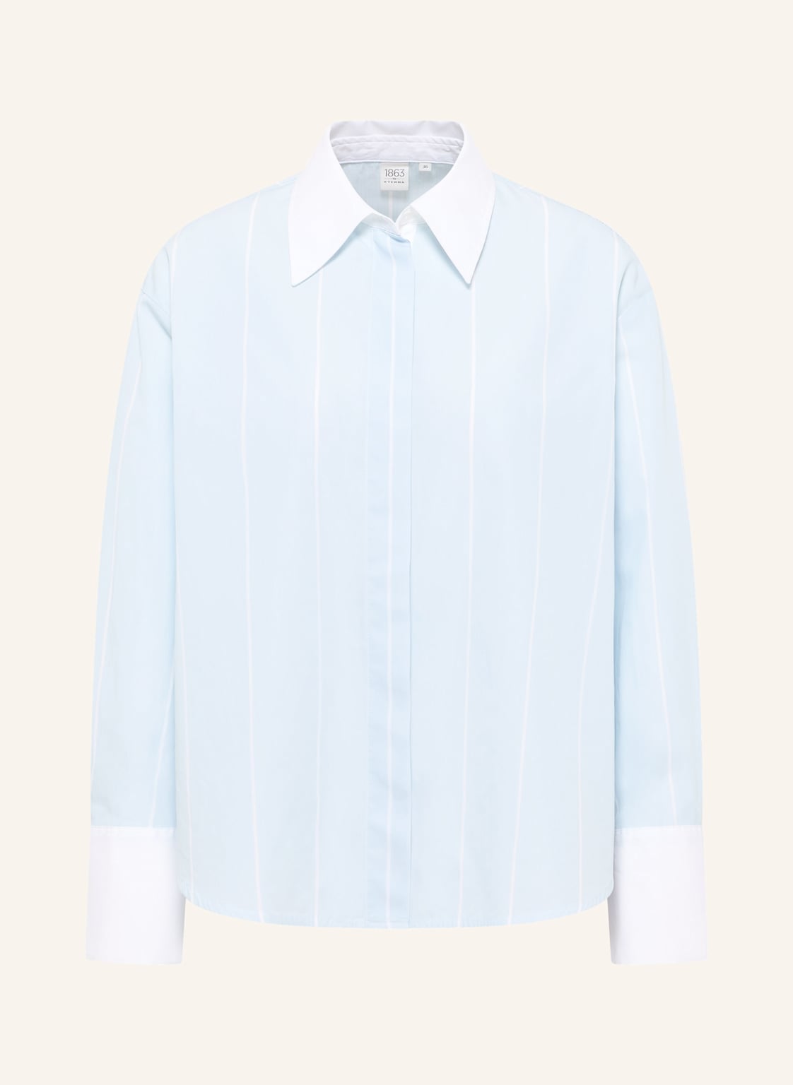 1863 By Eterna Bluse Oversize Fit blau von 1863 by ETERNA