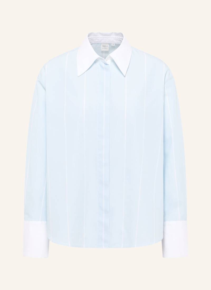 1863 By Eterna Bluse Oversize Fit blau von 1863 by ETERNA