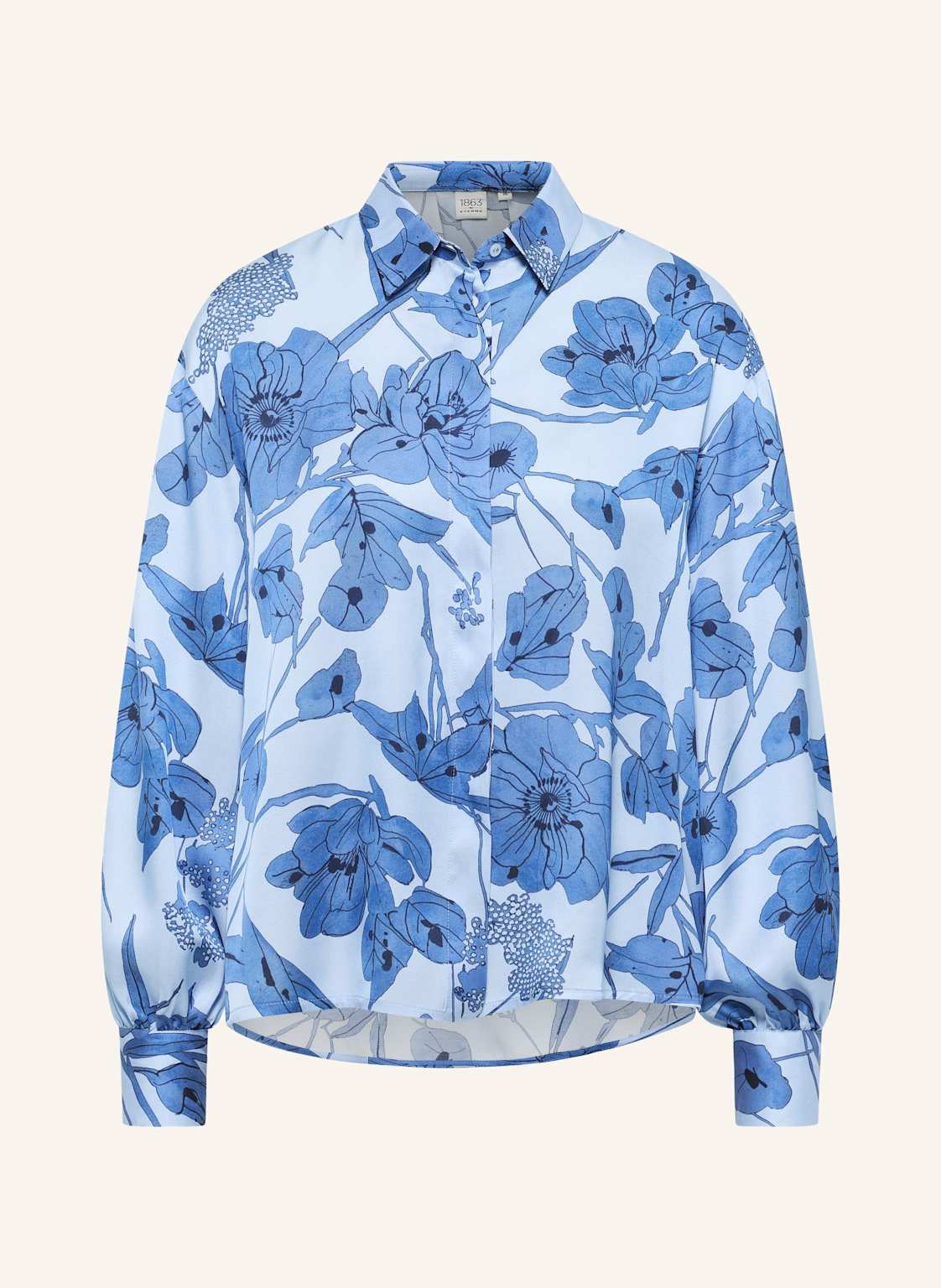 1863 By Eterna Bluse Oversize Fit blau von 1863 by ETERNA