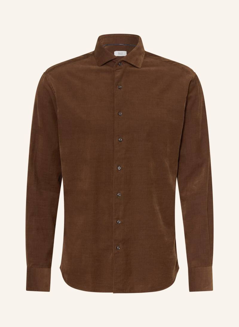 1863 By Eterna Cordhemd Modern Fit beige von 1863 by ETERNA