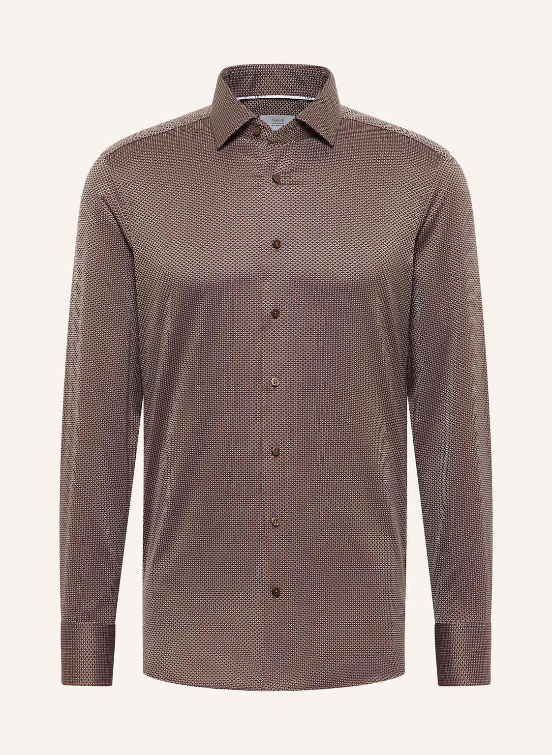 1863 By Eterna Hemd Slim Fit braun von 1863 by ETERNA