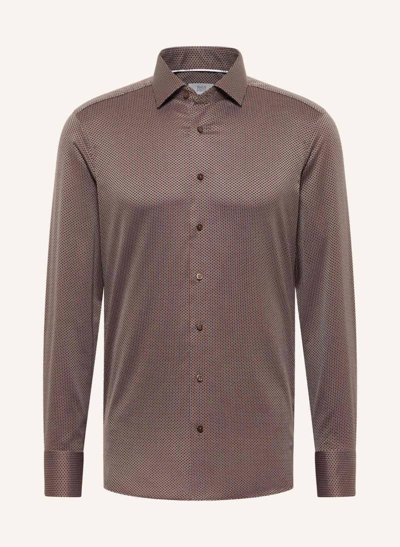 1863 By Eterna Hemd Slim Fit braun von 1863 by ETERNA