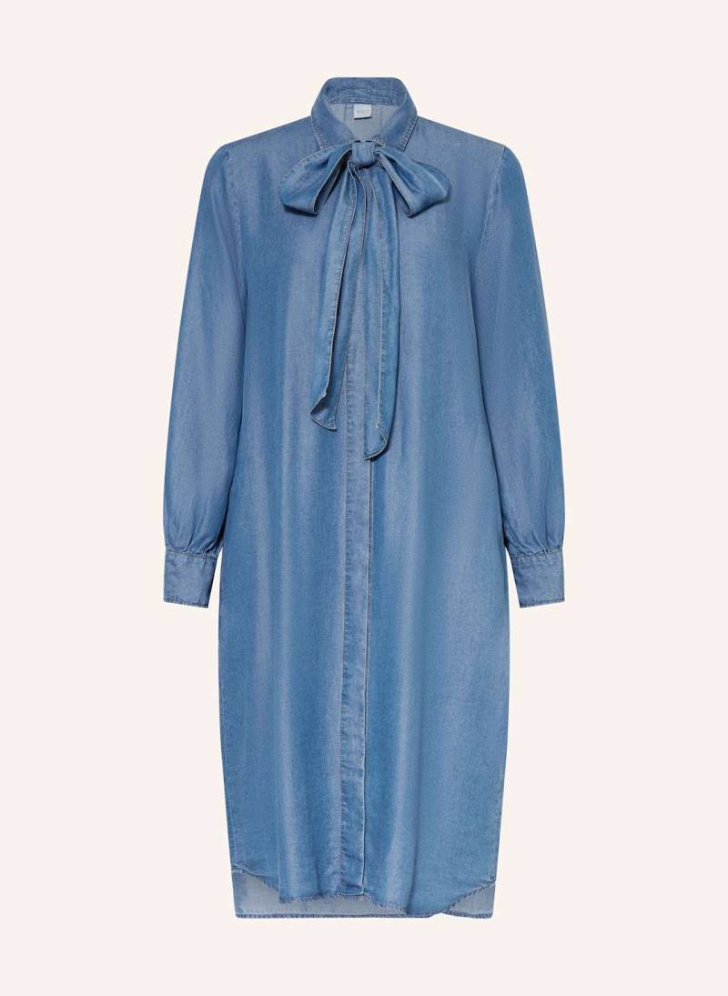 1863 By Eterna Hemdblusenkleid In Jeansoptik Mit Abnehmbarer Schluppe blau von 1863 by ETERNA