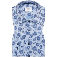 1863 by Eterna Baumwellhemd mit floralem Print in Vollzwirn-Qualität, Modern Fit in 44S von 1863 by Eterna