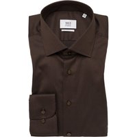 1863 by Eterna Bügelfreies Baumwollhemd mit Struktur, Modern Fit in 44S von 1863 by Eterna