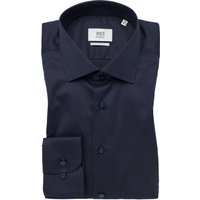 1863 by Eterna Bügelfreies Baumwollhemd mit Struktur, Modern Fit in 44S von 1863 by Eterna