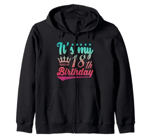 Party-Idee zum 18. Geburtstag, offizielles Mädchen, 18 Jahre alt Kapuzenjacke Party-Idee zum 18. Geburtstag, offizielles Mädchen, 18 Jahre alt Kapuzenjacke von 18yr Old Bday Family Idea Adulting Girl Graphics