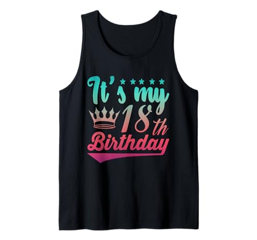 Party-Idee zum 18. Geburtstag, offizielles Mädchen, 18 Jahre alt Tank Top Party-Idee zum 18. Geburtstag, offizielles Mädchen, 18 Jahre alt Tank Top von 18yr Old Bday Family Idea Adulting Girl Graphics