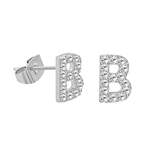 Ohrringe Buchstabe Alphabet Ohrstecker Diamant Mode Initiale simulierte Ohrringe Ohrringe Namen Ohrringe, B, Einheitsgröße von 1905