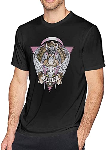 Digimon Tailmon Classic Short Sleeve T Shirts for Men Black T-Shirts & Hemden(XX-Large) von 1913&KOAS