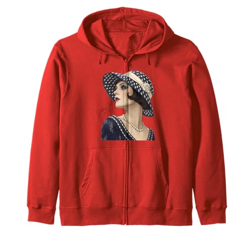 Modetrend Gatsby Girls in den Goldenen Zwanzigern Kapuzenjacke von 1920s Vintage Collection