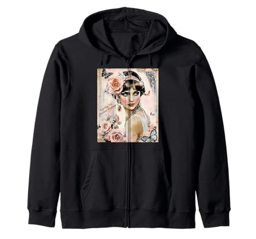 Modetrend Gatsby Girls in den Goldenen Zwanzigern Kapuzenjacke von 1920s Vintage Collection