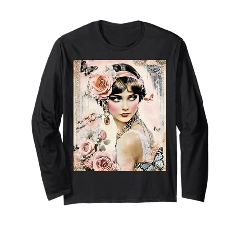 Modetrend Gatsby Girls in den Goldenen Zwanzigern Langarmshirt Modetrend Gatsby Girls in den Goldenen Zwanzigern Langarmshirt von 1920s Vintage Collection