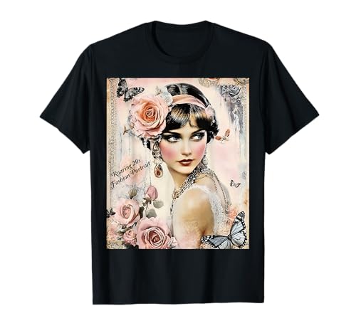 Modetrend Gatsby Girls in den Goldenen Zwanzigern T-Shirt von 1920s Vintage Collection