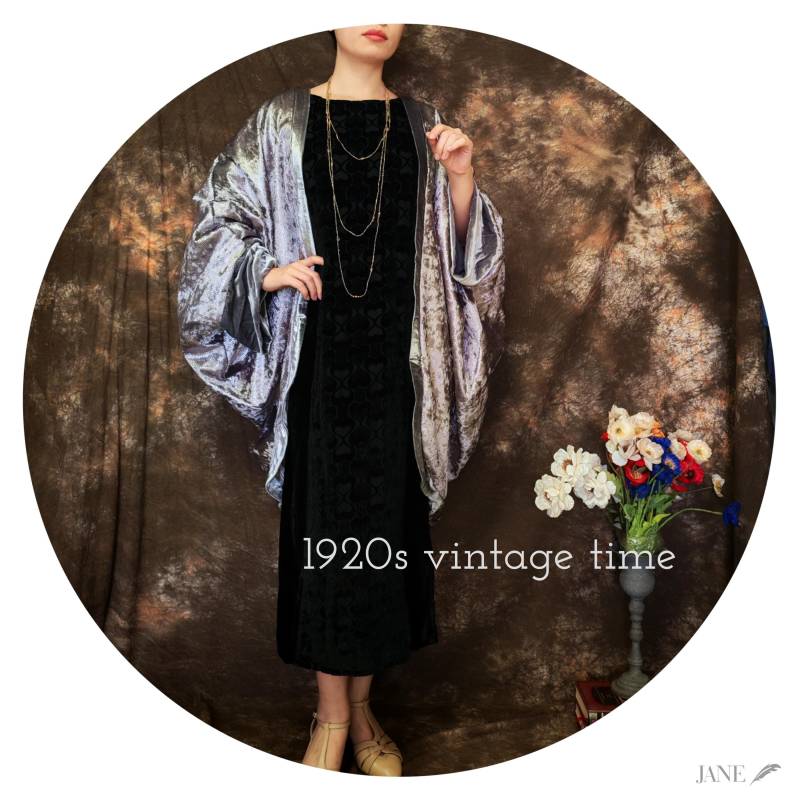 Seidensamt-Kokonmantel Im Stil Der 1920Er Jahre Mit Schlangenmuster, Gatsby-Mantel, Luxus-Partymantel, Opernmantel von 1920sVintageTime