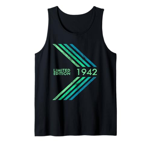 Geburtstag 1942 Limited Edition Männer und Frauen Sportive Stripe Tank Top von 1942 Limited Edition Men's Women's Birthday