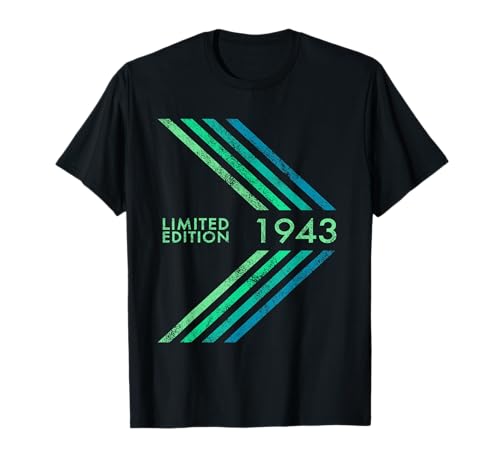 Geburtstag 1943 Limited Edition Männer und Frauen Sportive Stripe T-Shirt von 1943 Limited Edition Men's Women's Birthday