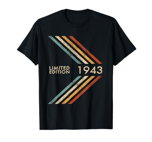 Geburtstag 1943 Limited Edition Herren Damen Vintage Style T-Shirt von 1943 Limited Edition Sport Vintage Style Birthday