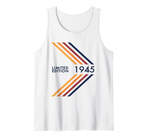 80. Geburtstag 1945 Limited Edition Herren Damen Vintage Style Tank Top von 1945 Limited Edition Vintage Style 80th Birthday