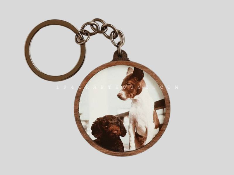 Benutzerdefinierter Kreis Keychain Personalisierter Name/Bild Foto Bild, Handgemachter Hölzerner Schlüsselbund Mit Nachricht von 194HandmadeGift