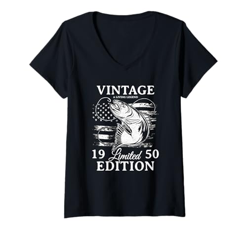 Damen Geburtstag Vintage 1950 Limited Edition - 1950 T-Shirt mit V-Ausschnitt von 1950 Birthday - Vintage 1950 Present