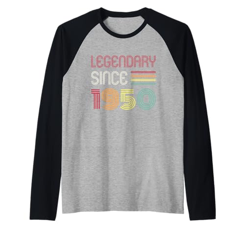 Herren Geburtstag Legendary Since 1950 Raglan von 1950 Birthday - Vintage 1950 Present