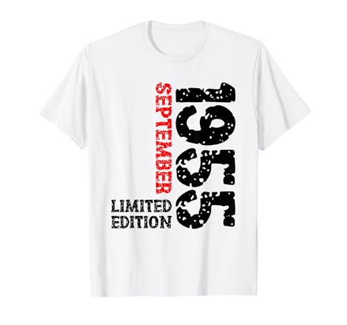 70. Geburtstag Frauen Männer Limited Edition September 1955 T-Shirt 70. Geburtstag Frauen Männer Limited Edition September 1955 T-Shirt von 1955 Geburtstag Damen Herren Geburtstagsgeschenk