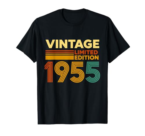 Vintage 1955 70th Birthday Men Women 70 Years Old T-Shirt von 1955 Vintage 70th Birthday Tee