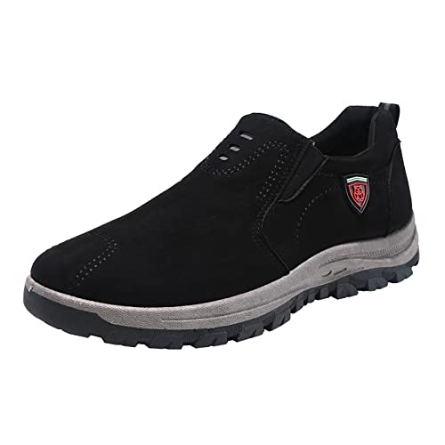 Orthopädische Schuhe Herren Extra Weit, Atmungsaktiv Walkingschuhe Herren, Herren Schwarz Sportschuhe Walking Schuhe, Orthopädische Wanderschuhe für Männer, Herren Sneaker Sportschuhe (B1-Black, 44) von 1957