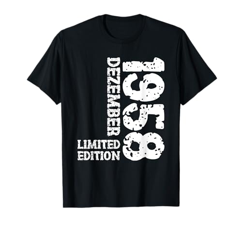 67. Geburtstag Frauen Männer Limited Edition Dezember 1958 T-Shirt von 1958 Geburtstag Damen Herren Geburtstagsgeschenk