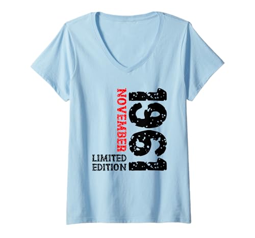 Damen 64. Geburtstag Frauen Männer Limited Edition November 1961 T-Shirt mit V-Ausschnitt Damen 64. Geburtstag Frauen Männer Limited Edition November 1961 T-Shirt mit V-Ausschnitt von 1961 Geburtstag Damen Herren Geburtstagsgeschenk