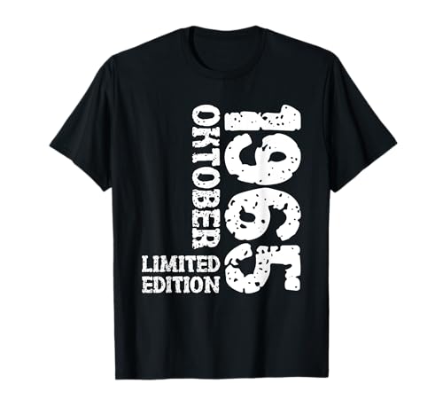 60. Geburtstag Frauen Männer Limited Edition Oktober 1965 T-Shirt 60. Geburtstag Frauen Männer Limited Edition Oktober 1965 T-Shirt von 1965 Geburtstag Damen Herren Geburtstagsgeschenk