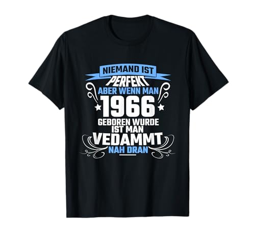 Mann Frau Jahrgang 1966 Geschenk Herren Damen T-Shirt von 1966 Jahrgang Spruch Geburtstag Geschenk